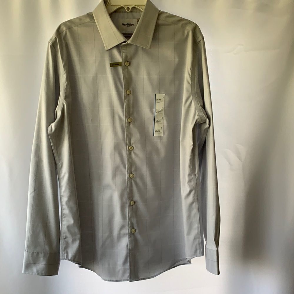 Goodfellow & Co size large long sleeve button up shirt NWT